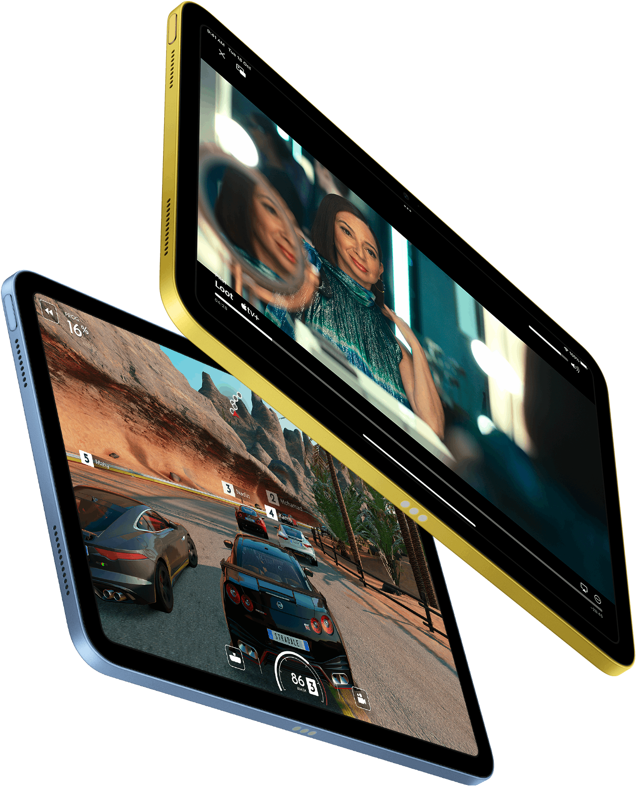 Showcasing Apple TV+ and shareplay gaming experience on iPad.