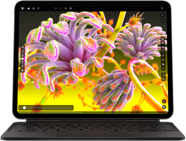 iPad Pro يشغّل تطبيقاً غنياً برسومات الغرافيك لتوضيح أداء شريحة Apple M4‏