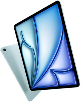 موديل iPad Air مقاس 13 إنش وموديل iPad Air مقاس 11 إنش موضوعان جنباً إلى جنب